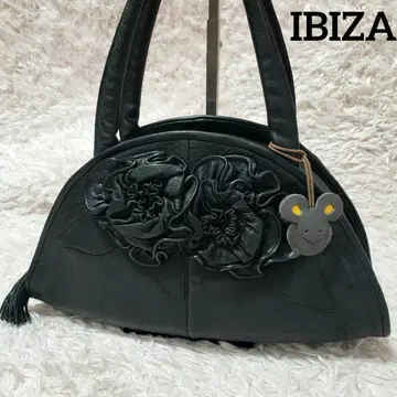 IBIZA 이비자 코사지 꽃 모티브 하프문 반달 핸드백 새상품급