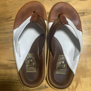 아일랜드 가죽 슬리퍼 브라운 27cm