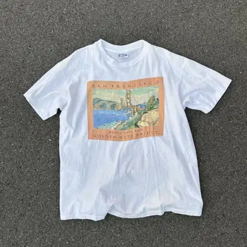 80s Hanes 아트 티셔츠 샌프란시스코 USA제