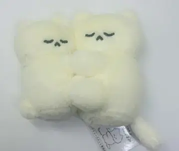 크림색 고양이 봉제 인형
