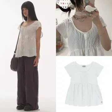COYSEIO 코이세이오 PINTUCK BLOUSE WHITE 한국
