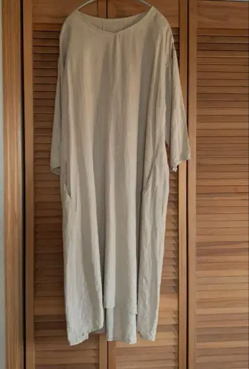 PG GAUZE 린넨 원피스 일본제 베이지