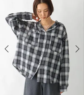 렙심 이번 시즌 완판 체크 겉옷 후디 블랙
