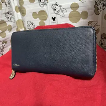 PaulSmith 폴 스미스 장지갑 지퍼 스트로우 그레인 2 네이비!