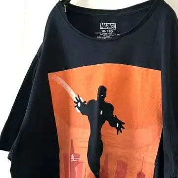 MARVEL 마블 아이언맨 티셔츠 XL 블랙 검정 구제 의류