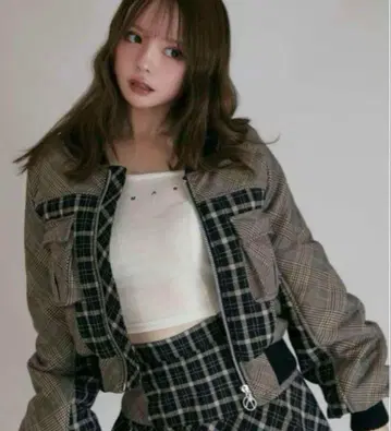 앤드메리 코코 체크 재킷