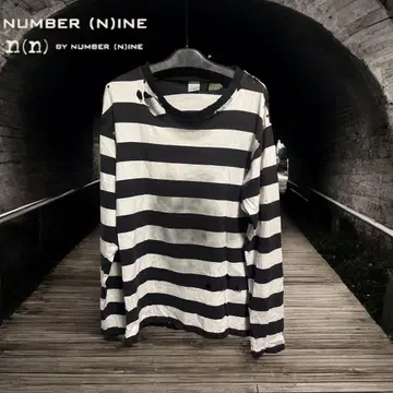 넘버나인 02SS 모던 에이지 보더 루즈 T