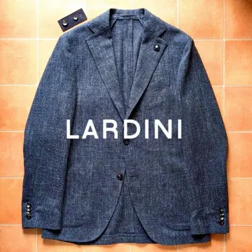 LARDINI 자켓 라르디니 블루 린넨 코튼 46