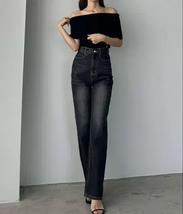 하이 웨스트 스트레이트 데님