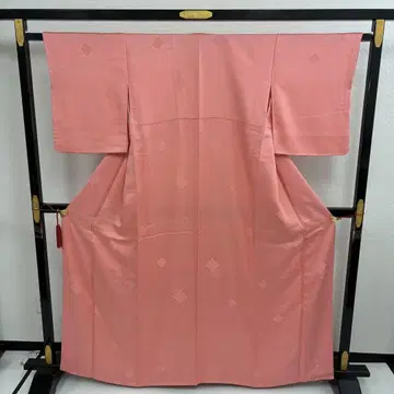 이로무지 순수 실크 문양 없음 화문 밝은 핑크 기모노 U-6291