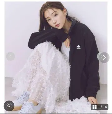 택 포함 새상품 snidel 아디다스 IW3165 플리스 자켓 M