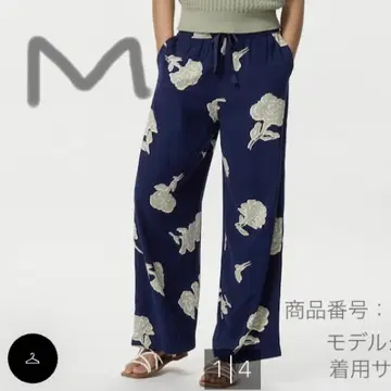 유니클로 프린세스 탐탐 드레이프 이지 팬츠 M 네이비 유니클로