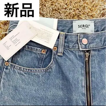 택 포함 새상품 서지 데님 다트 컷오프 컷오프 벨 하의