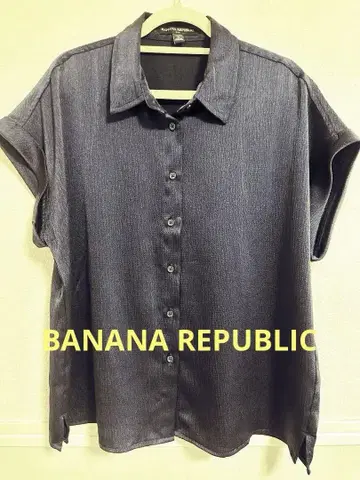 BANANA REPUBLIC 바나나리퍼블릭 네이비 반팔 블라우스
