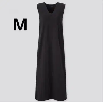 유니클로 마메쿠로 마메쿠로구치 에어리즘 코튼 원피스 M 블랙