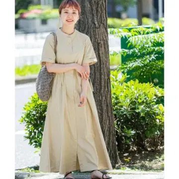 아이템즈 어반 리서치 코튼 린넨 사이드 디자인 원피스