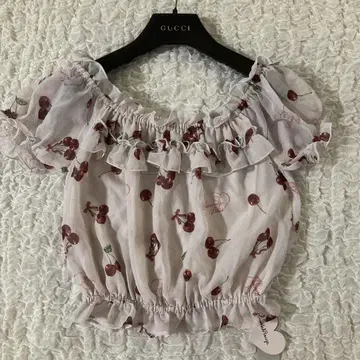 앙크루즈 체리 블라우스 M 핑크