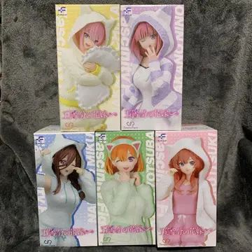 미개봉 새상품 5등분의 신부 고양이 귀 후드티 피규어 5개 세트