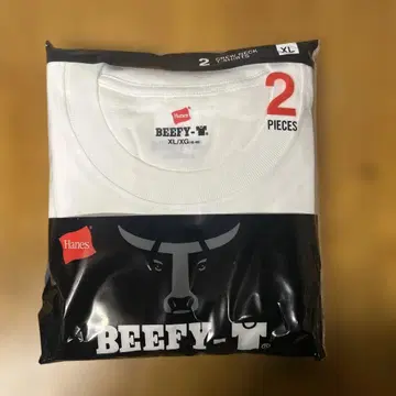 Hanes BEEFY-T 화이트 XL 사이즈 2장 세트