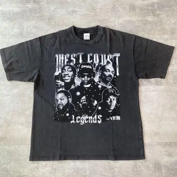 새상품 WEST COAST LEGENDS 티셔츠 랩 티 웨사이