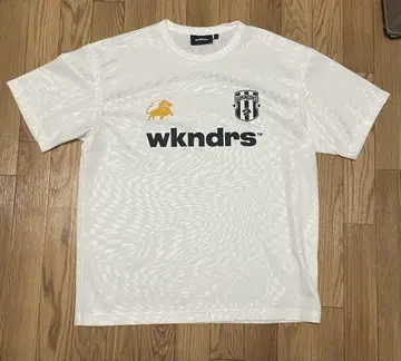 wkndrs(위켄더즈) 화이트 축구 티셔츠