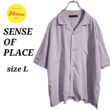 SENSE OF PLACE 어반 리서치 반팔 셔츠 오픈 카라 L