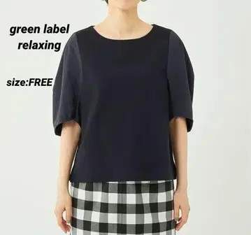 그린 라벨 릴랙싱 라운드 타프타 슬리브 풀오버 티셔츠