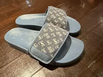 JIMMY CHOO 로고 블루 샌들