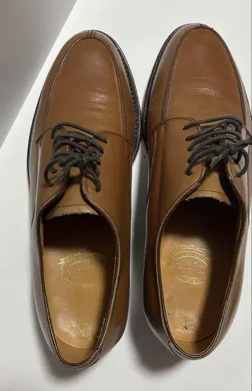 브라운 가죽 레이스업 슈즈/약 30cm