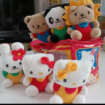산리오 키티 마스코트 옛날 굿즈 봉제 인형 버스 레어 레트로 레어