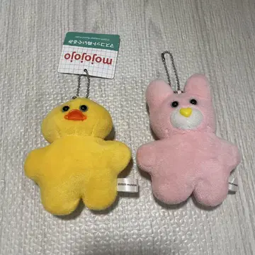mojojojo 프라이스 봉제 인형 키링 병아리&토끼 세트