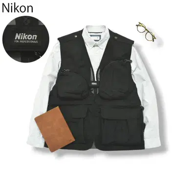 다기능] 니콘 Nikon 본격 카메라맨 베스트 L 블랙 유니섹스