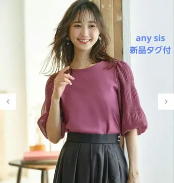 any sis [세탁 가능] 마조리카 슬리브 풀오버 플럼 온워드