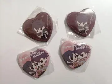 하나아와세 하트 캔뱃지 당근 미코토