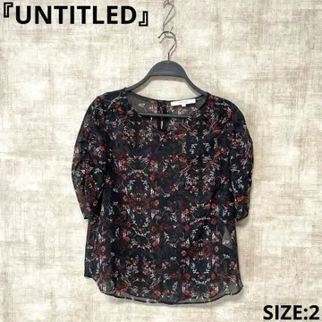일본제 [UNTITLED] 프린트 시어 블라우스 SIZE2