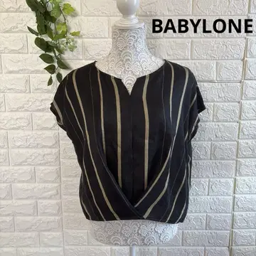 BABYLONE 바빌론 스트라이프 프렌치 슬리브 티셔츠 블라우스