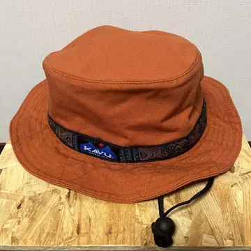 KAVU 오가닉 스트랩 버킷 오렌지 버킷 햇 S