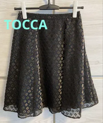 TOCCA 플레어 스커트 꽃무늬? 무릎 기장 스커트 무릎 아래 스커트