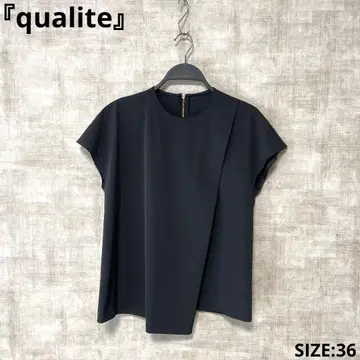 일본제 [qualite] 프렌치 슬리브 블라우스 블랙 SIZE36