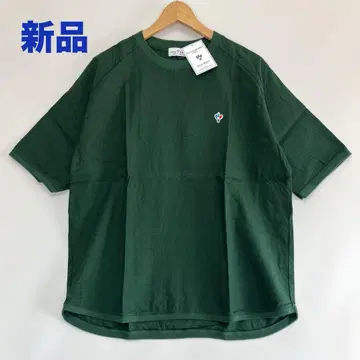 새상품 Arvor Maree 면 린넨 크루넥 FUHAKU 티셔츠 그린 S