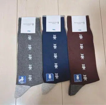 MACKINTOSH LONDON 경적 베어 삭스 25-27cm 3켤레