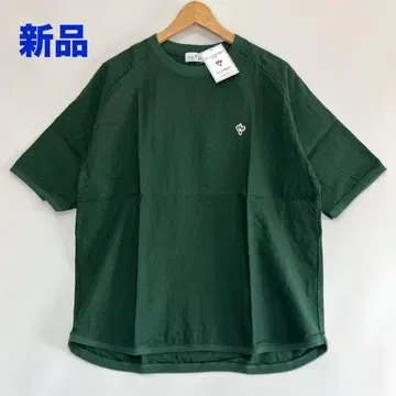 새상품 Arvor Maree 면 린넨 크루넥 FUHAKU 티셔츠 그린 M