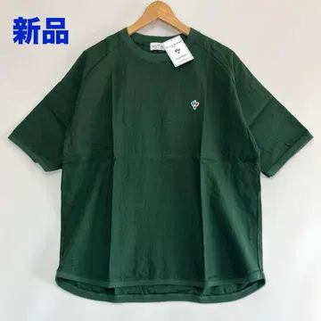 신상품 Arvor Maree 면 린넨 크루넥 FUHAKU 티셔츠 그린 L