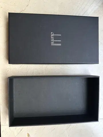 던힐 블랙 가죽 장지갑 박스 포함