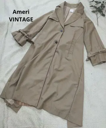 Ameri VINTAGE 백 플리츠 트렌치코트