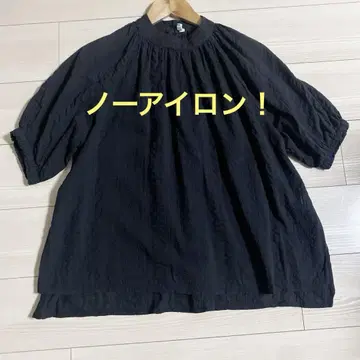 다리미 필요 없음! 블라우스 루피리안 코튼 면 퍼프 슬리브 캐틀 세존