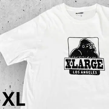 XLARGE LOS ANGELES 화이트 티셔츠 고릴라 XL 반팔