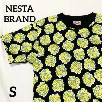 NESTA BRAND 네스타 브랜드 반팔 티셔츠 레게 올 패턴 S 블랙