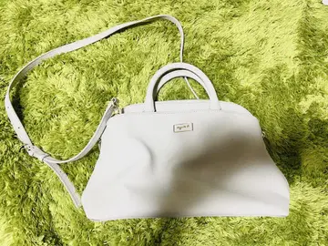 에네스베 agnes b 라이트 그레이 핸드백
