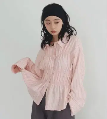 셔링 뷔스티에 디자인 셔츠 lian